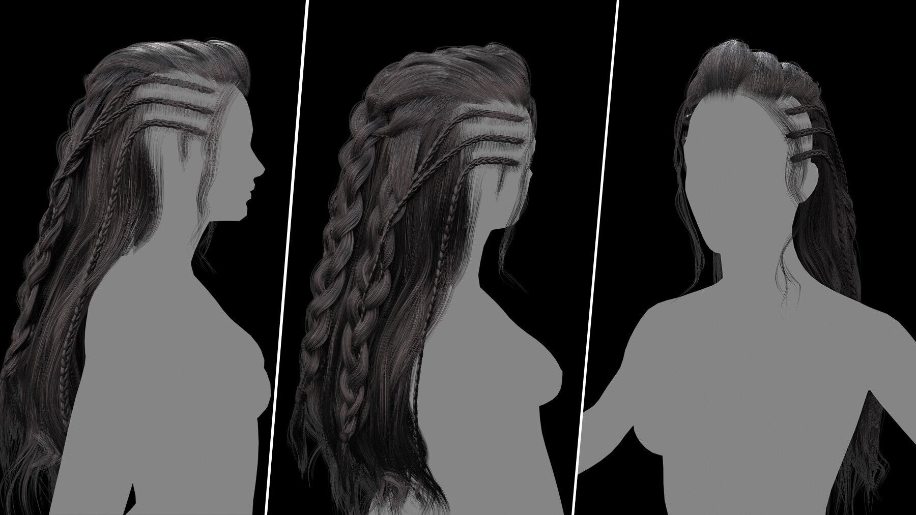 Alma Advanced Hair Cards V2 Low Poly Version ( Male And Female ) 30 Hair Cards