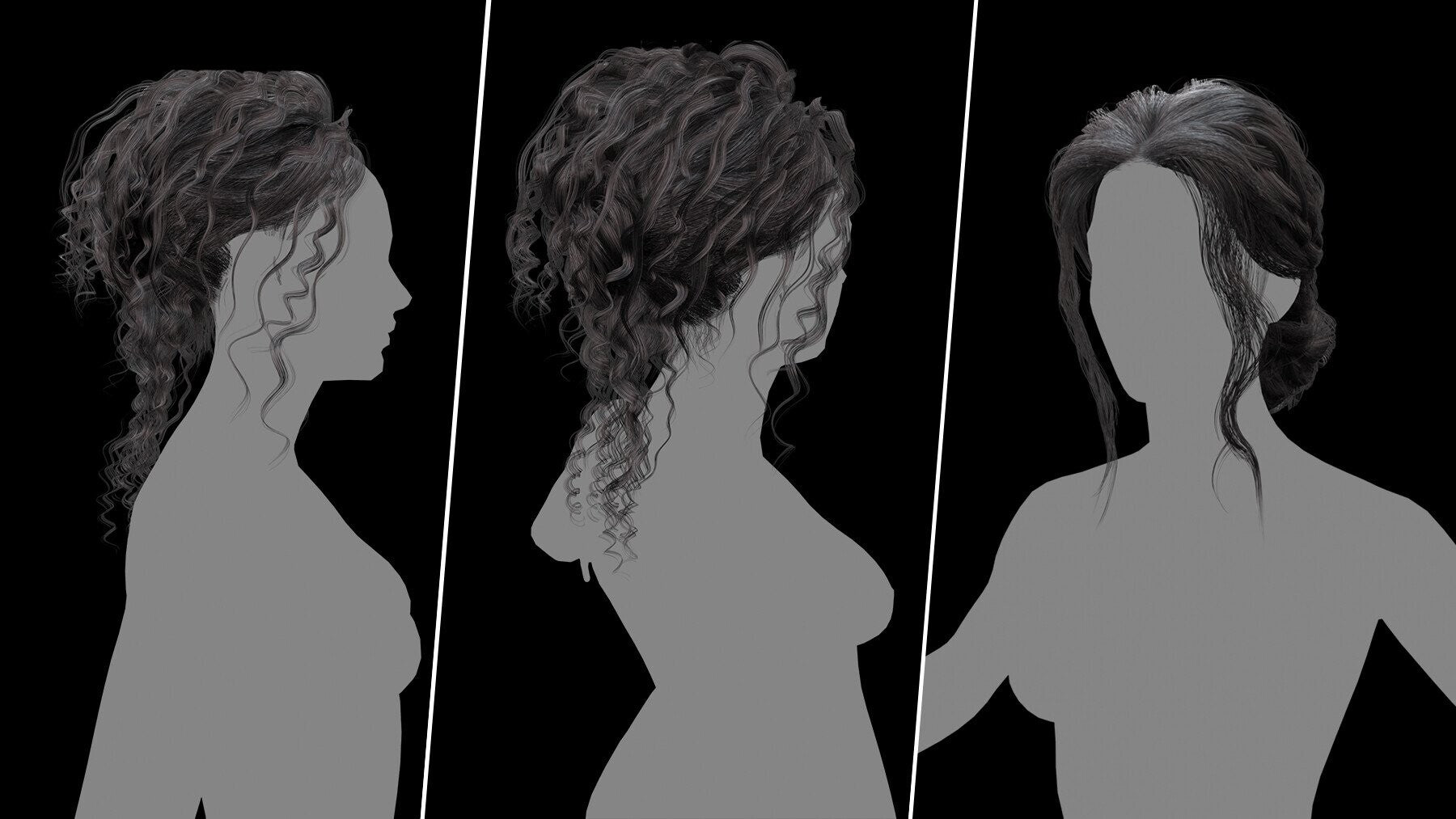 Alma Advanced Hair Cards V2 Low Poly Version ( Male And Female ) 30 Hair Cards