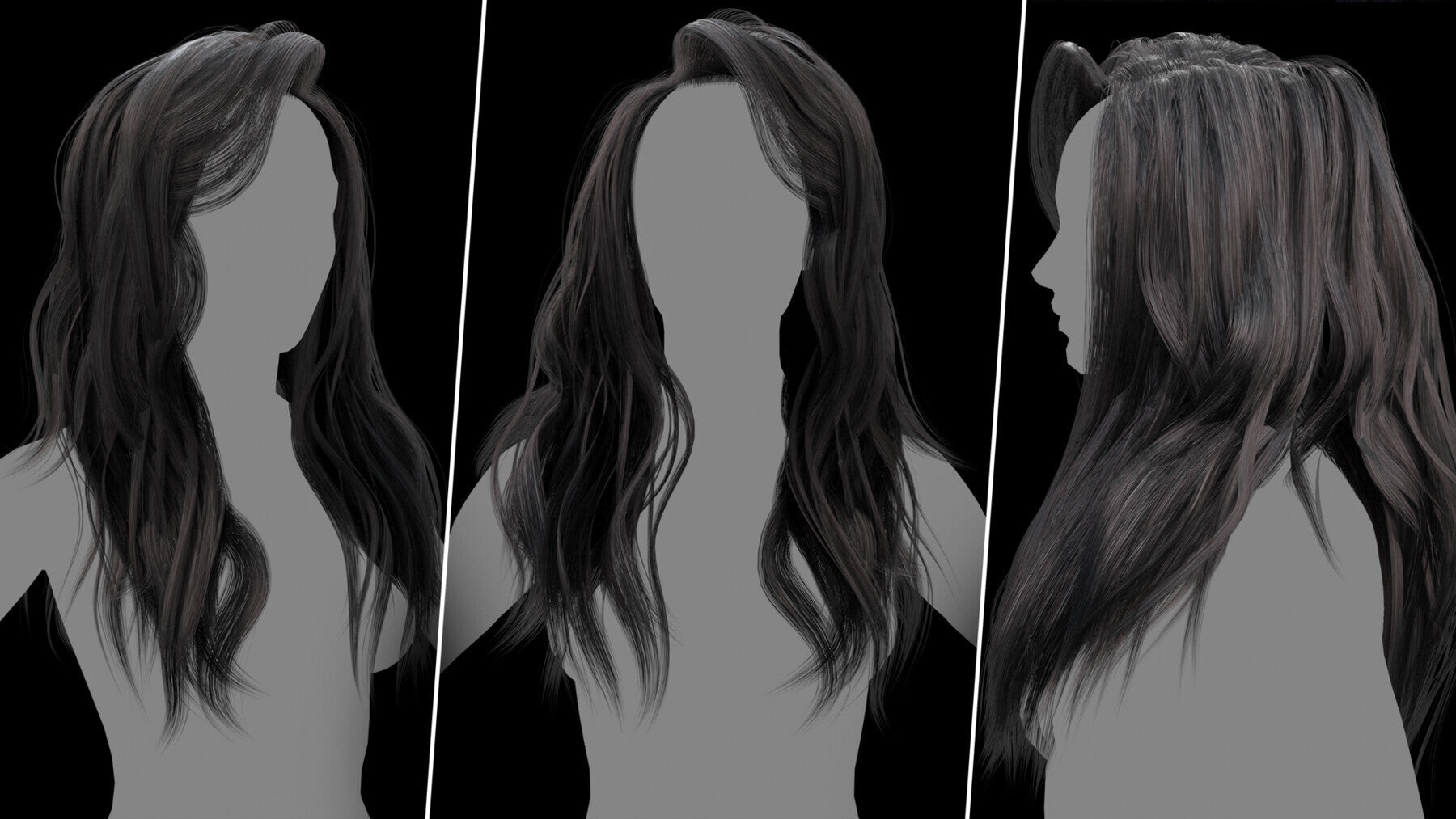 Alma Advanced Hair Cards V2 Low Poly Version ( Male And Female ) 30 Hair Cards