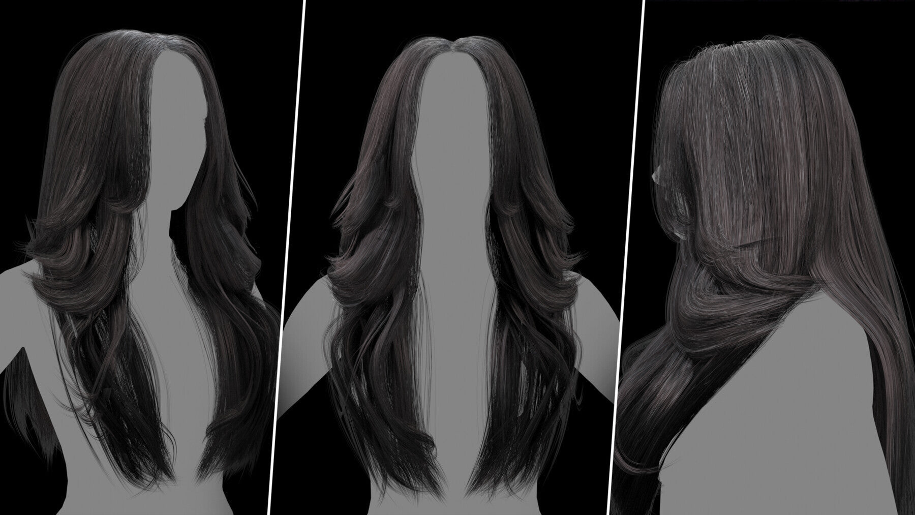 Alma Advanced Hair Cards V2 Low Poly Version ( Male And Female ) 30 Hair Cards