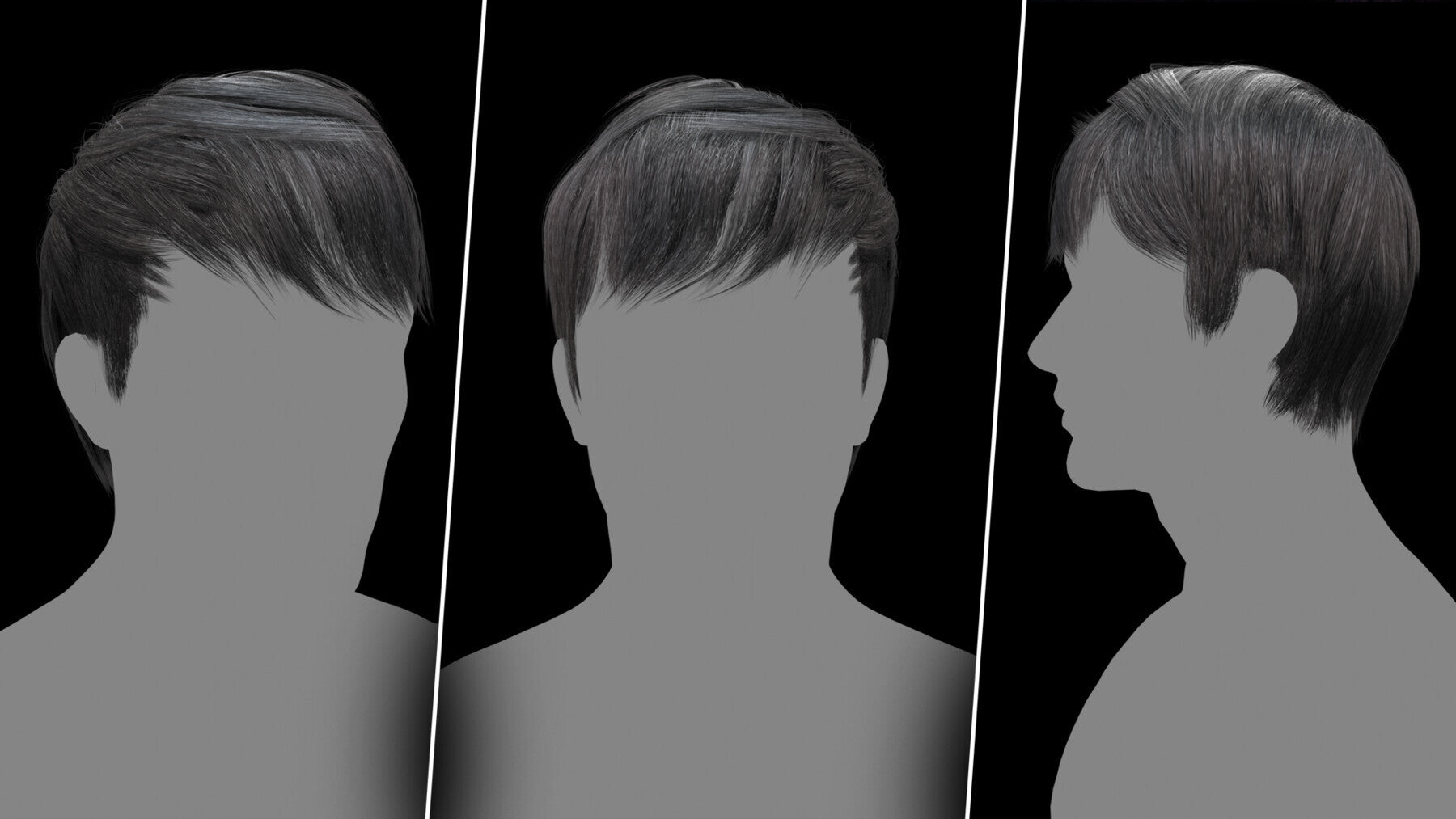 Alma Advanced Hair Cards V2 Low Poly Version ( Male And Female ) 30 Hair Cards