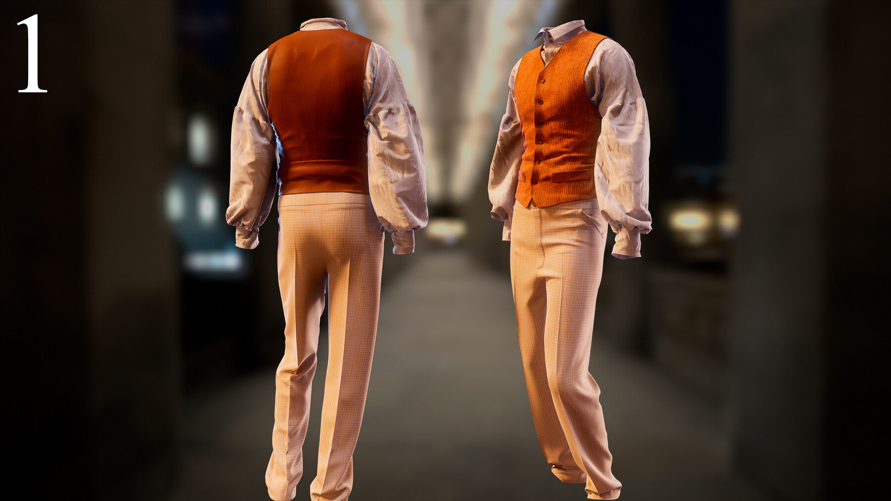 5 Classic Outfits Set For Men ( Marvelous / Clo3d project ) + FBX + OBJ (vol.02)