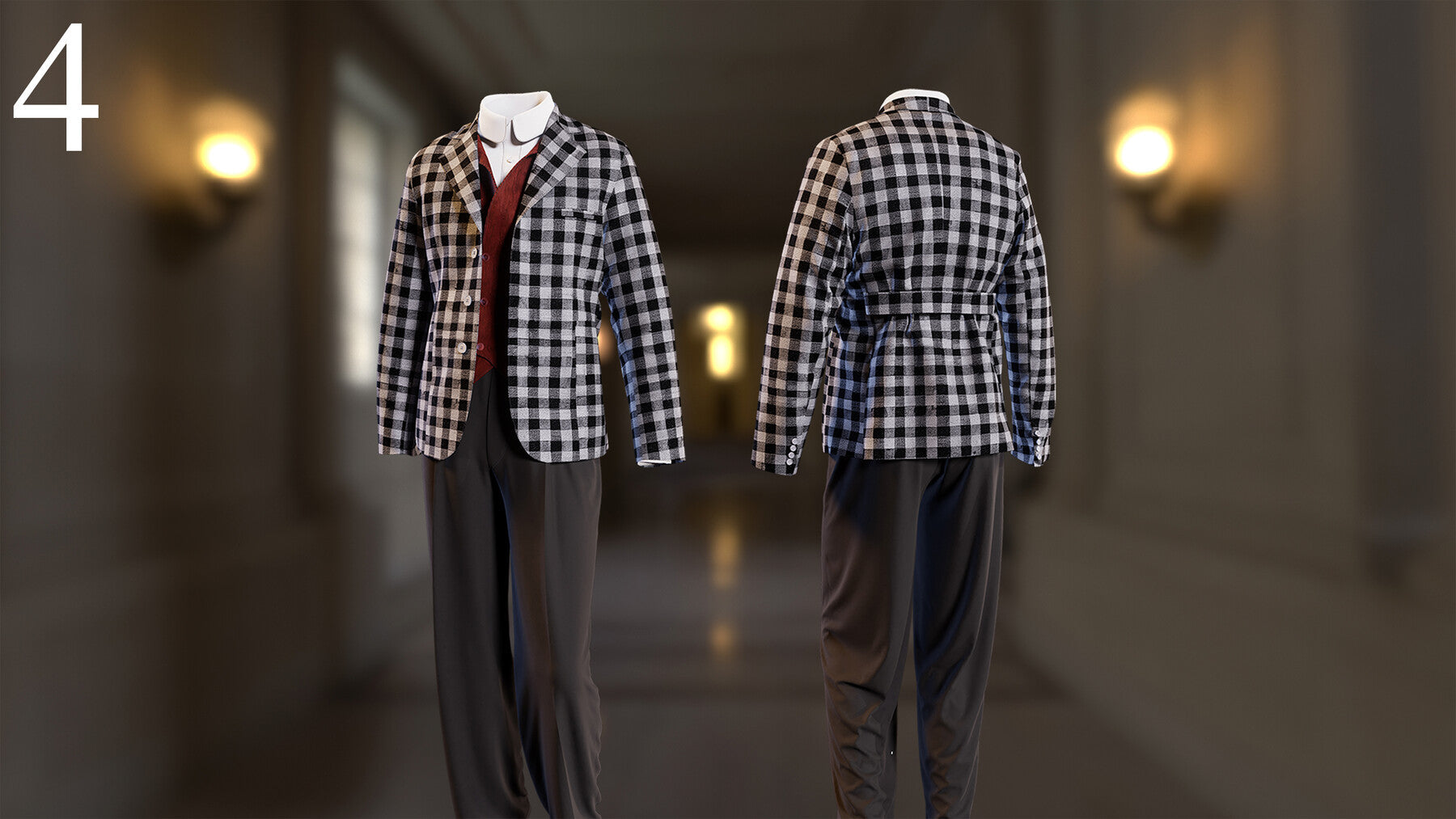 5 Classic Outfits Set For Men ( Marvelous / Clo3d project ) + FBX + OBJ (vol.02)