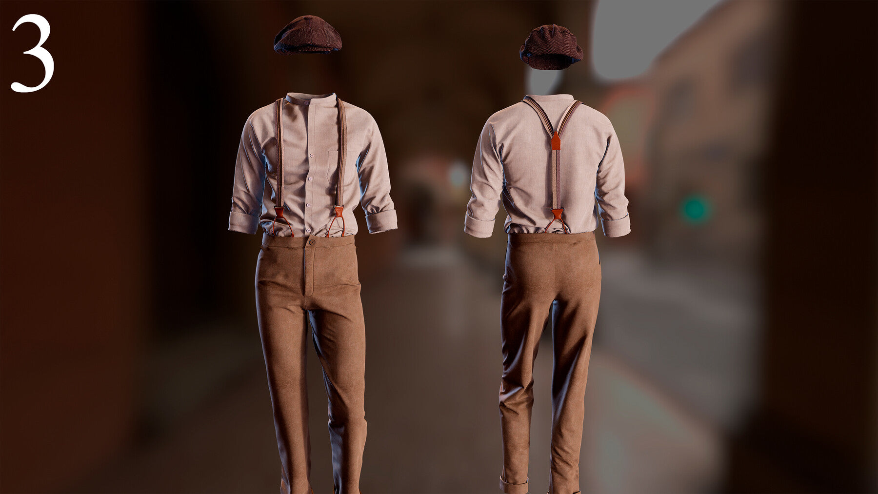 5 Classic Outfits Set For Men ( Marvelous / Clo3d project ) + FBX + OBJ (vol.02)