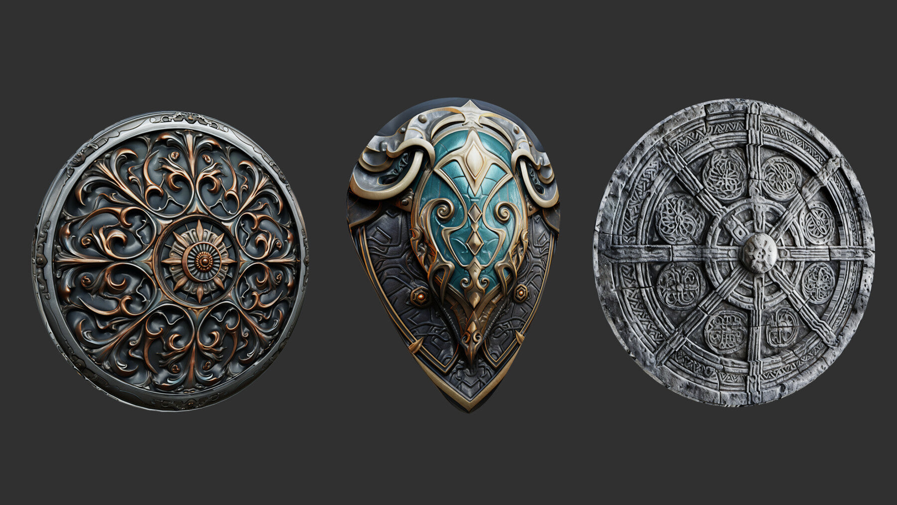 Alma Game Ready Shield Assets - Clean Topology - Clean Uv's - 50% Discount For This Week