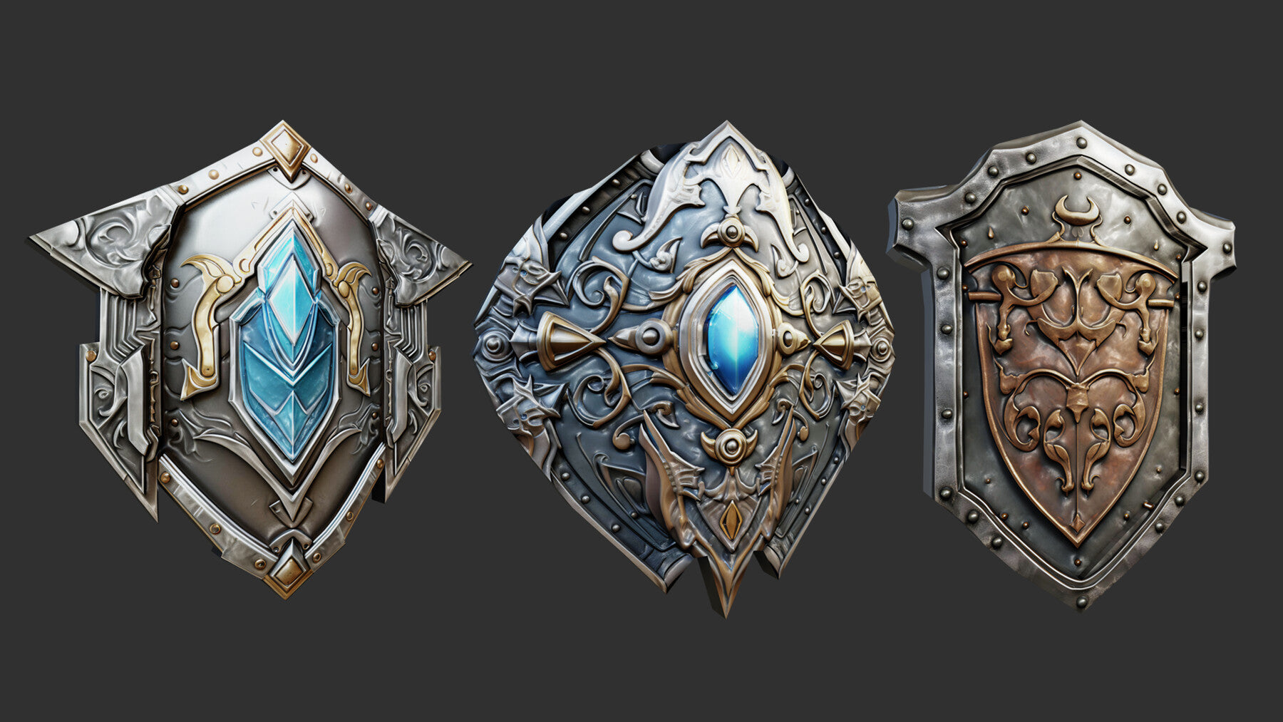 Alma Game Ready Shield Assets - Clean Topology - Clean Uv's - 50% Discount For This Week