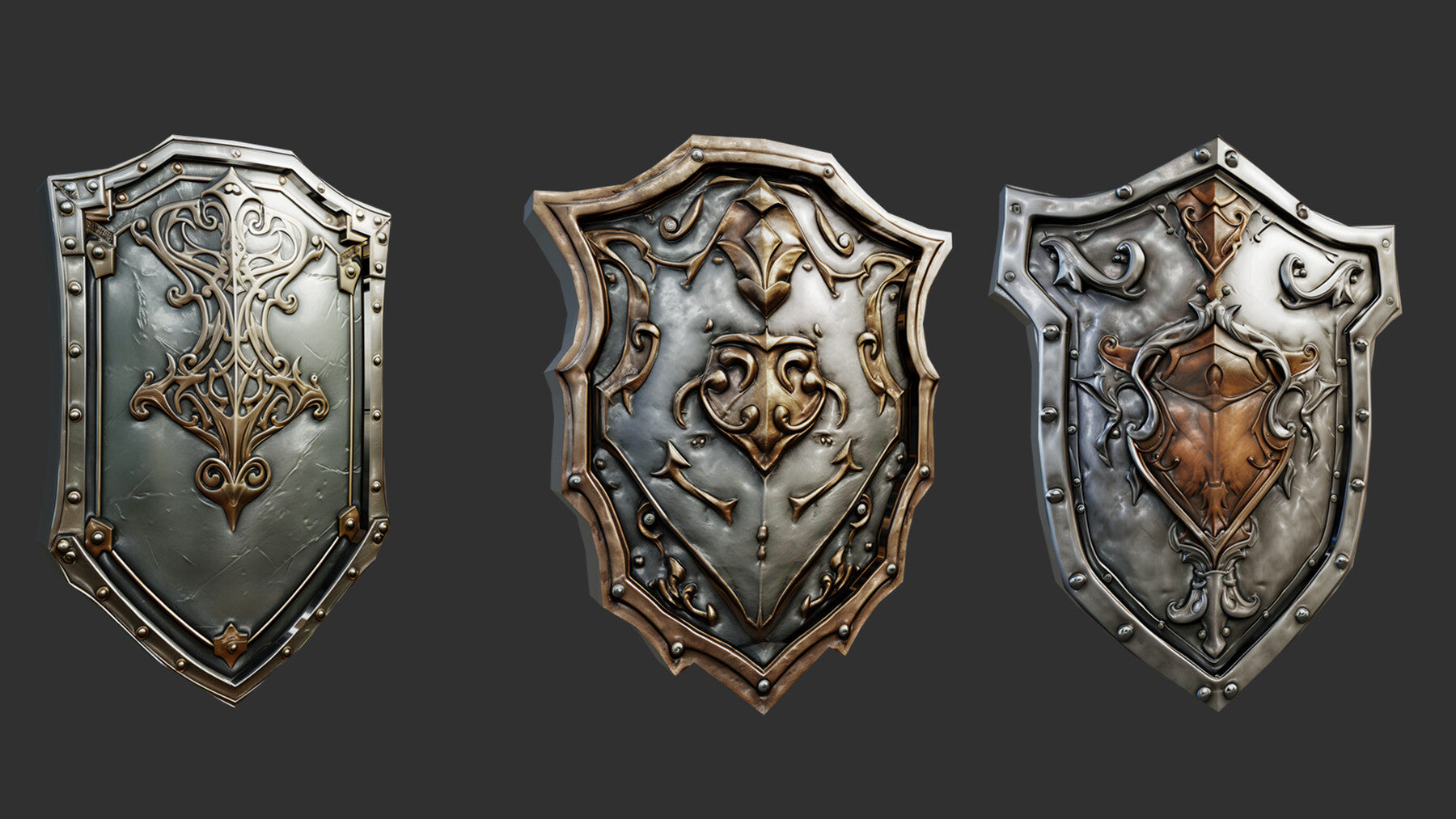 Alma Game Ready Shield Assets - Clean Topology - Clean Uv's - 50% Discount For This Week