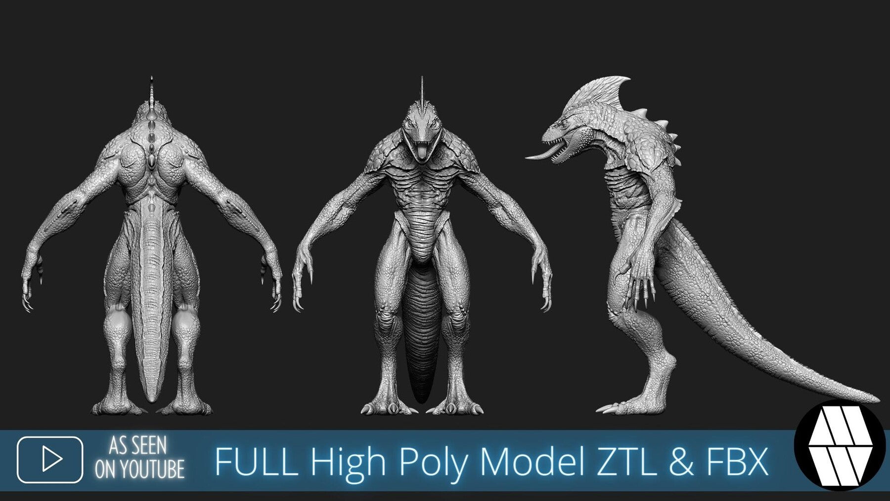 ZBrush Model: Lizard High Poly ZTL & FBX