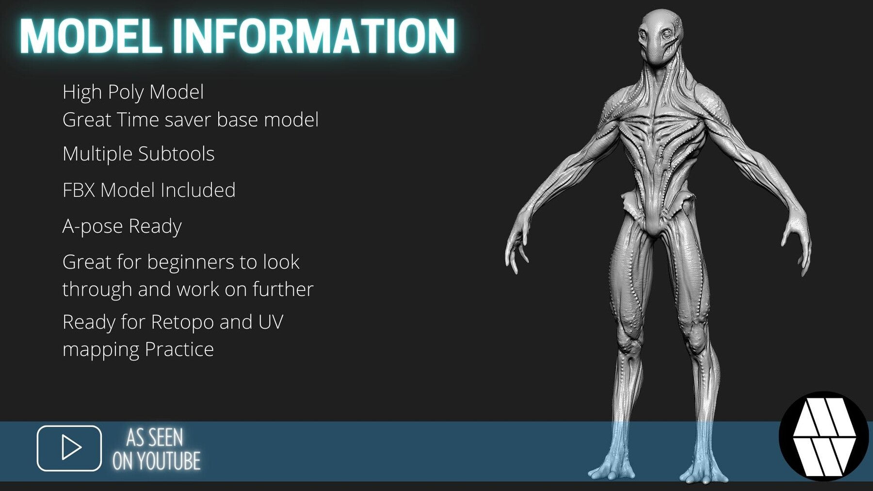 ZBrush Model: Alien High Poly ZTL & FBX