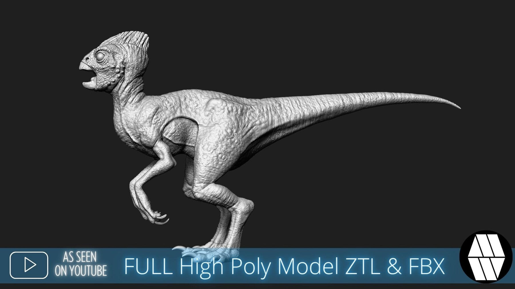 ZBrush Model: Mini Dino Model Poly ZTL & FBX