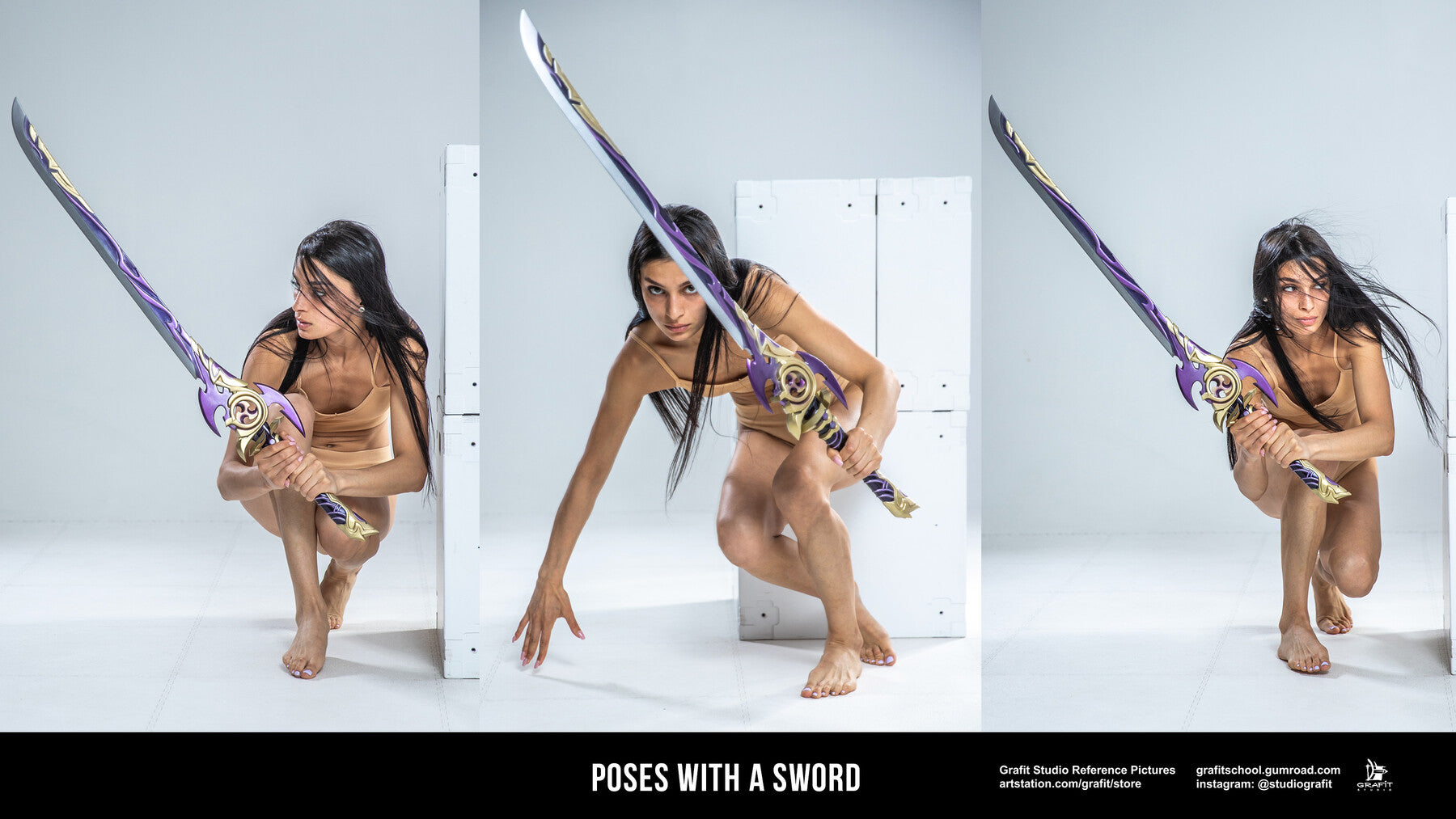 760 Female Active Poses Reference Pictures + PSD + Video Process