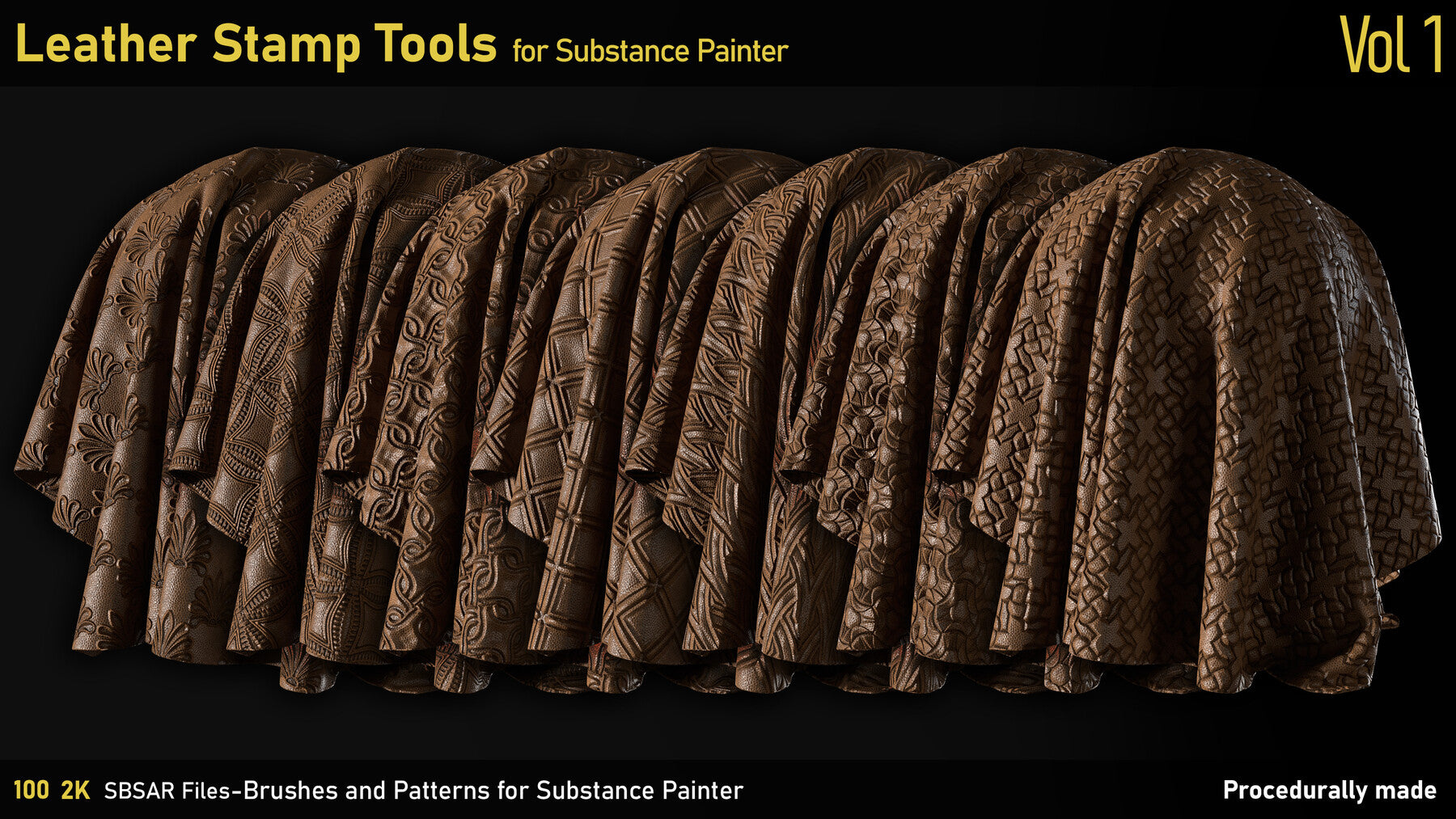 Leather Stamp Tools-Substance Painter-SBSAR