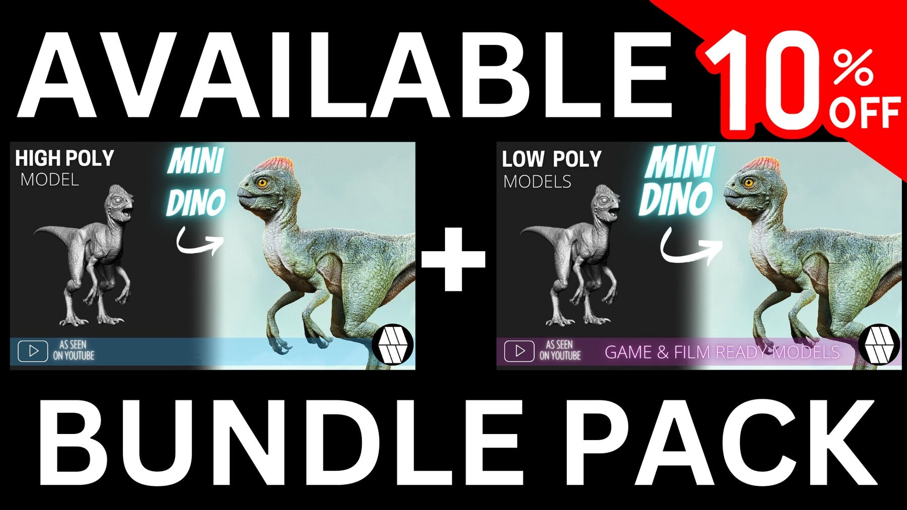 Game & Film Ready: Mini Dino Low Poly FBX Models