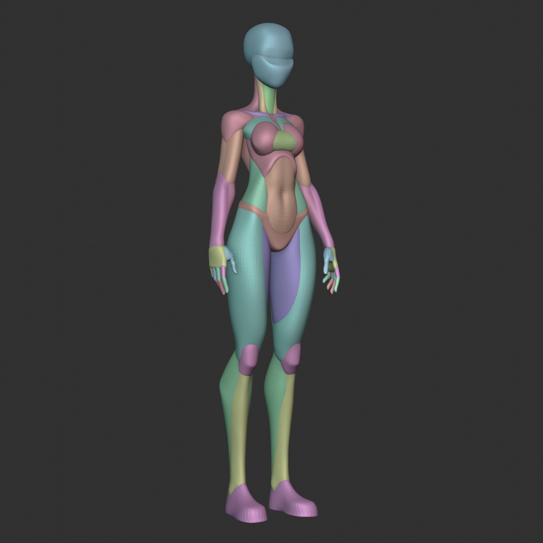 Arcane Female Character Blockout