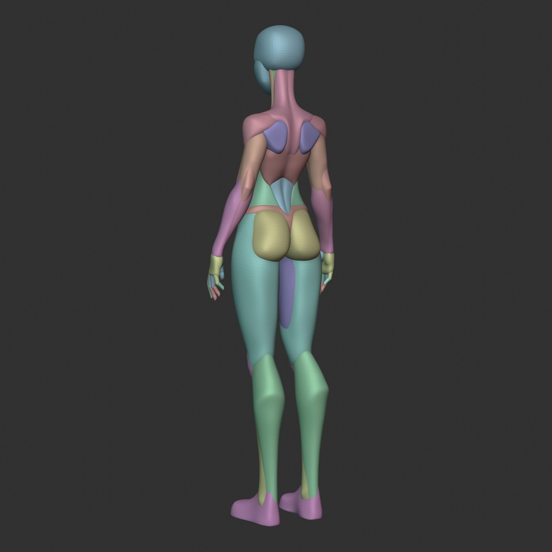 Arcane Female Character Blockout