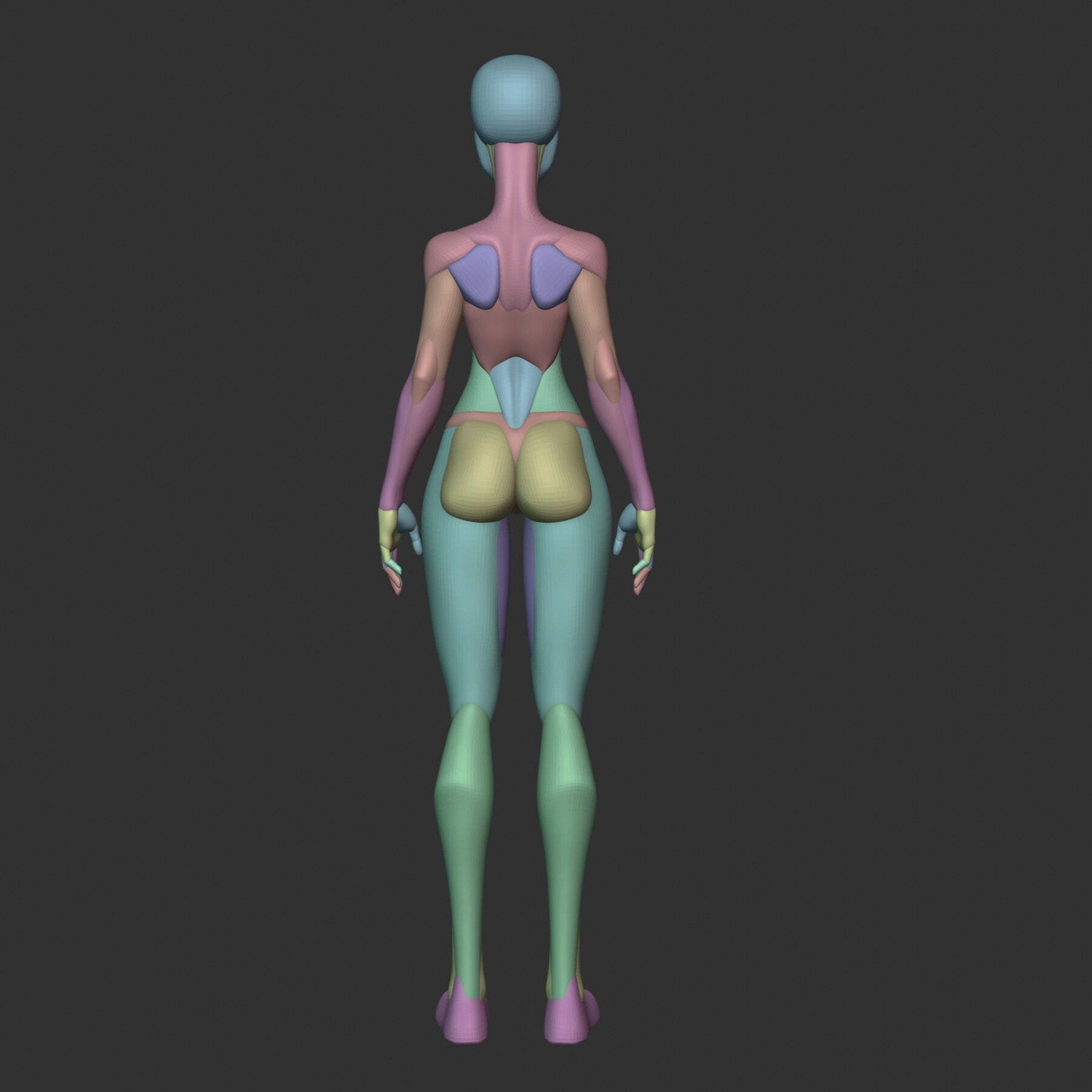 Arcane Female Character Blockout