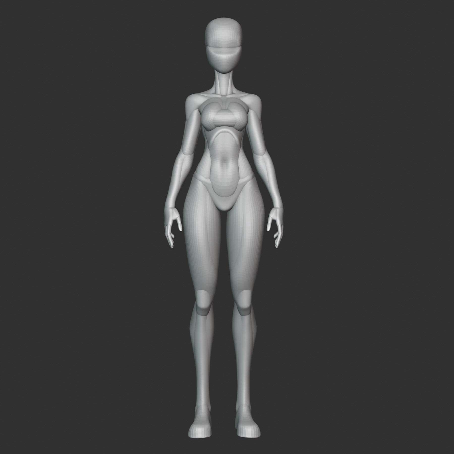 Arcane Female Character Blockout