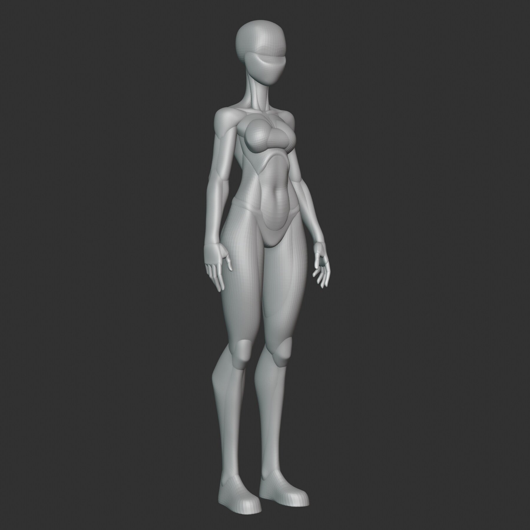 Arcane Female Character Blockout