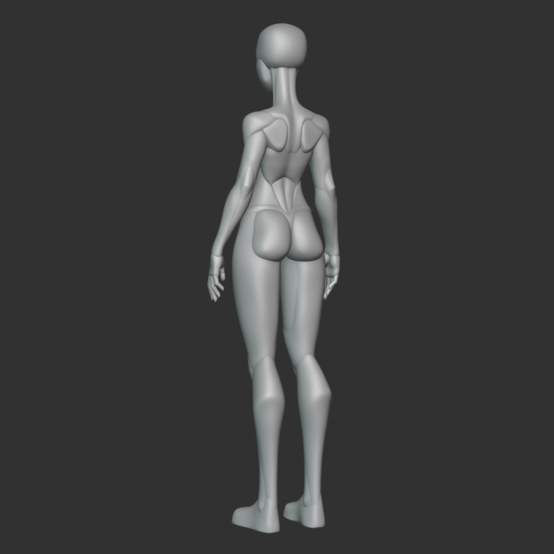 Arcane Female Character Blockout