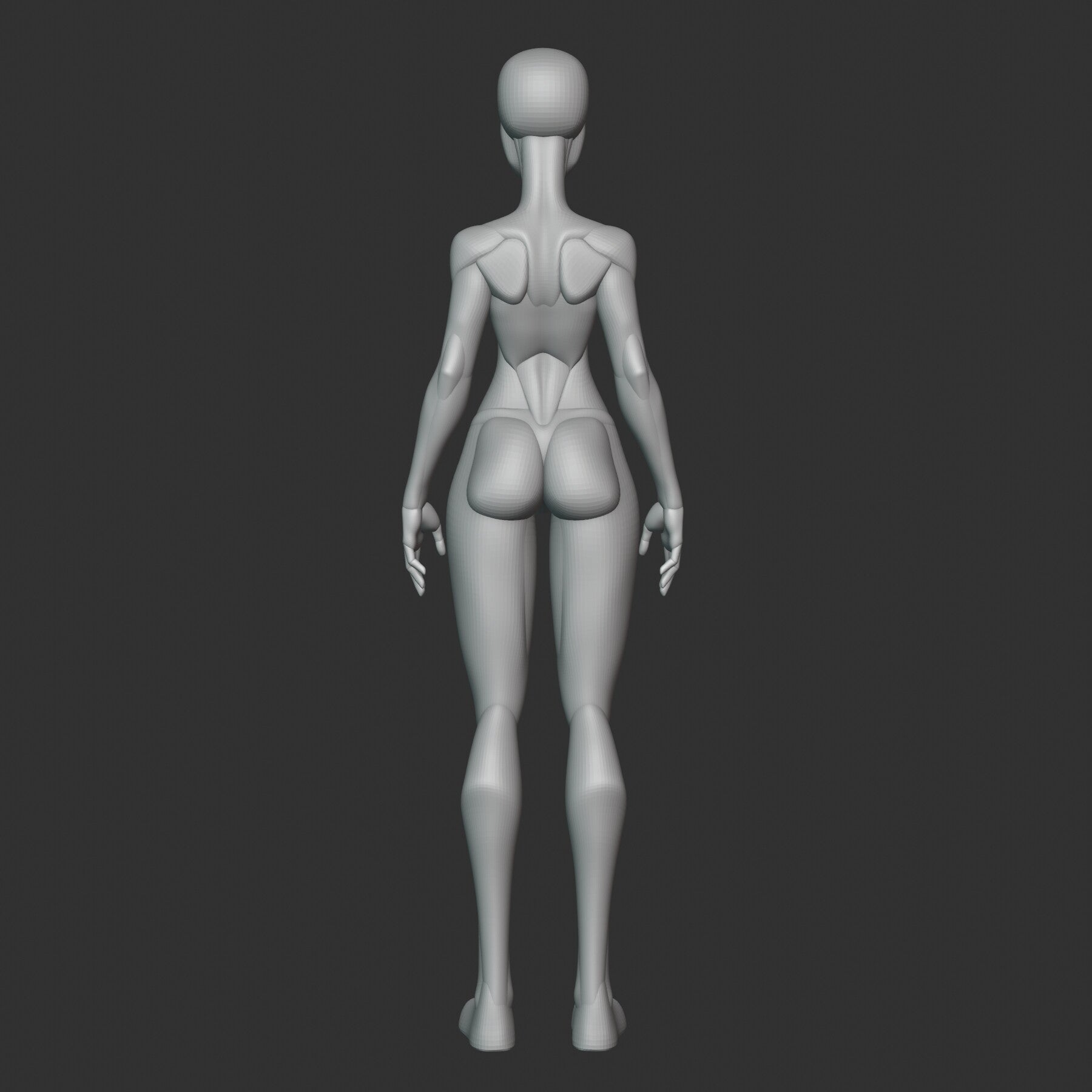 Arcane Female Character Blockout