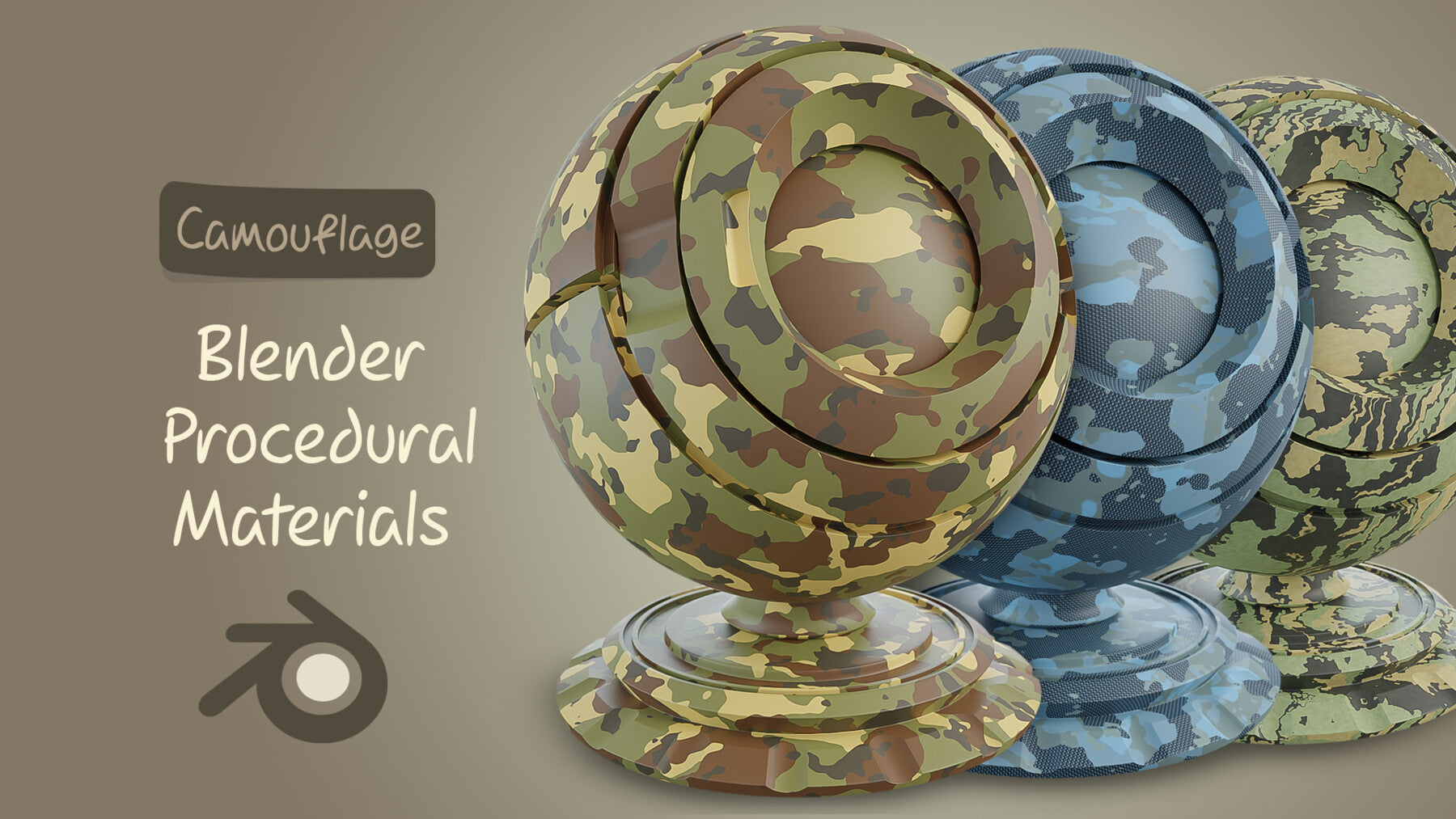 Blender Procedural Materials Camouflage PBR Fabric