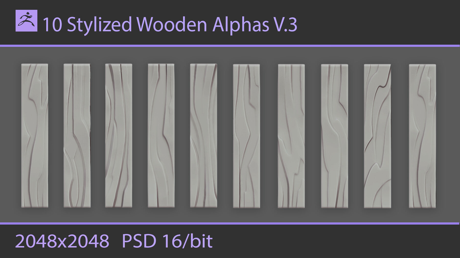 Stylized Wooden Alphas V.3