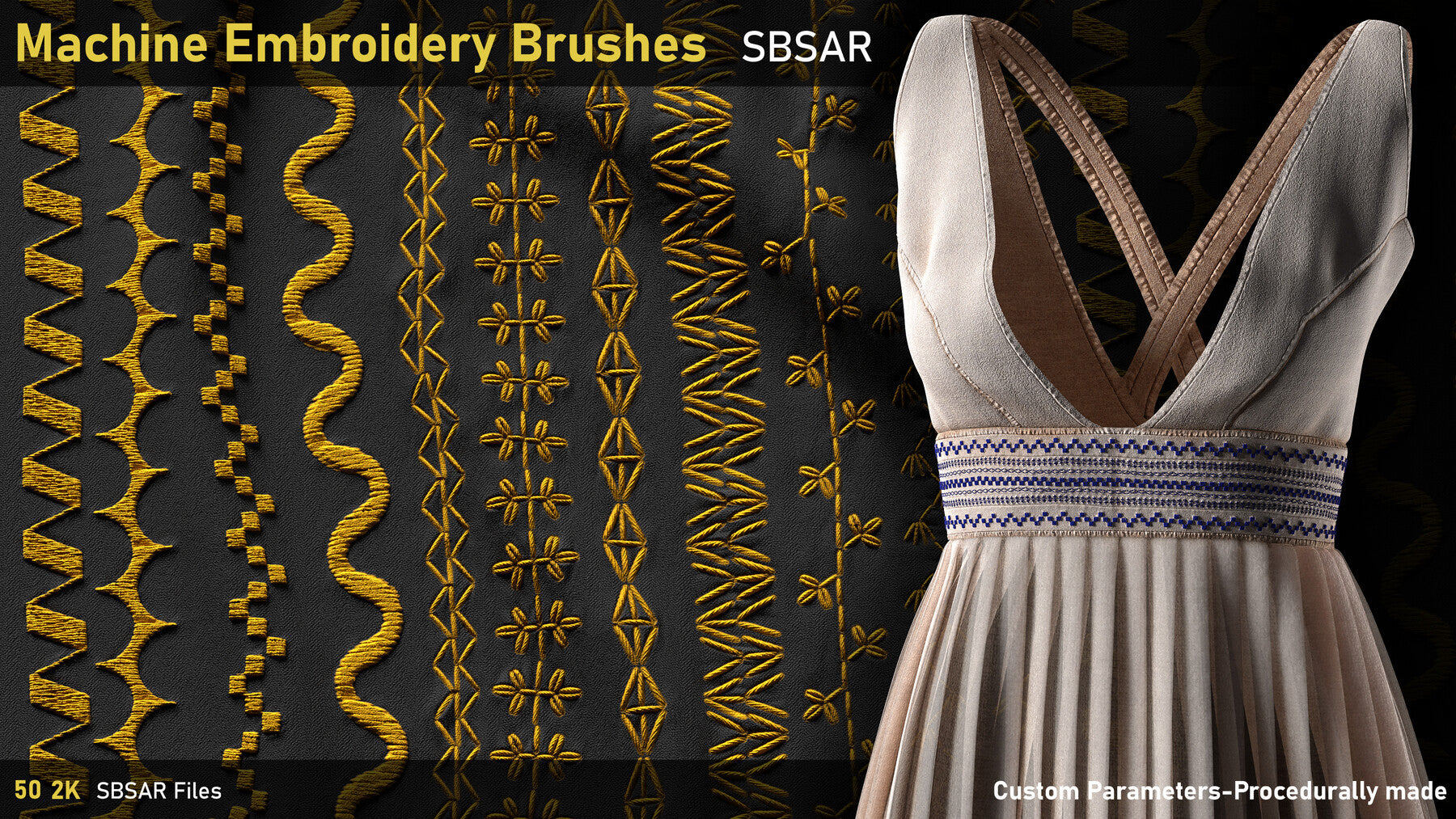 Machine Embroidery Brushes-SBSAR