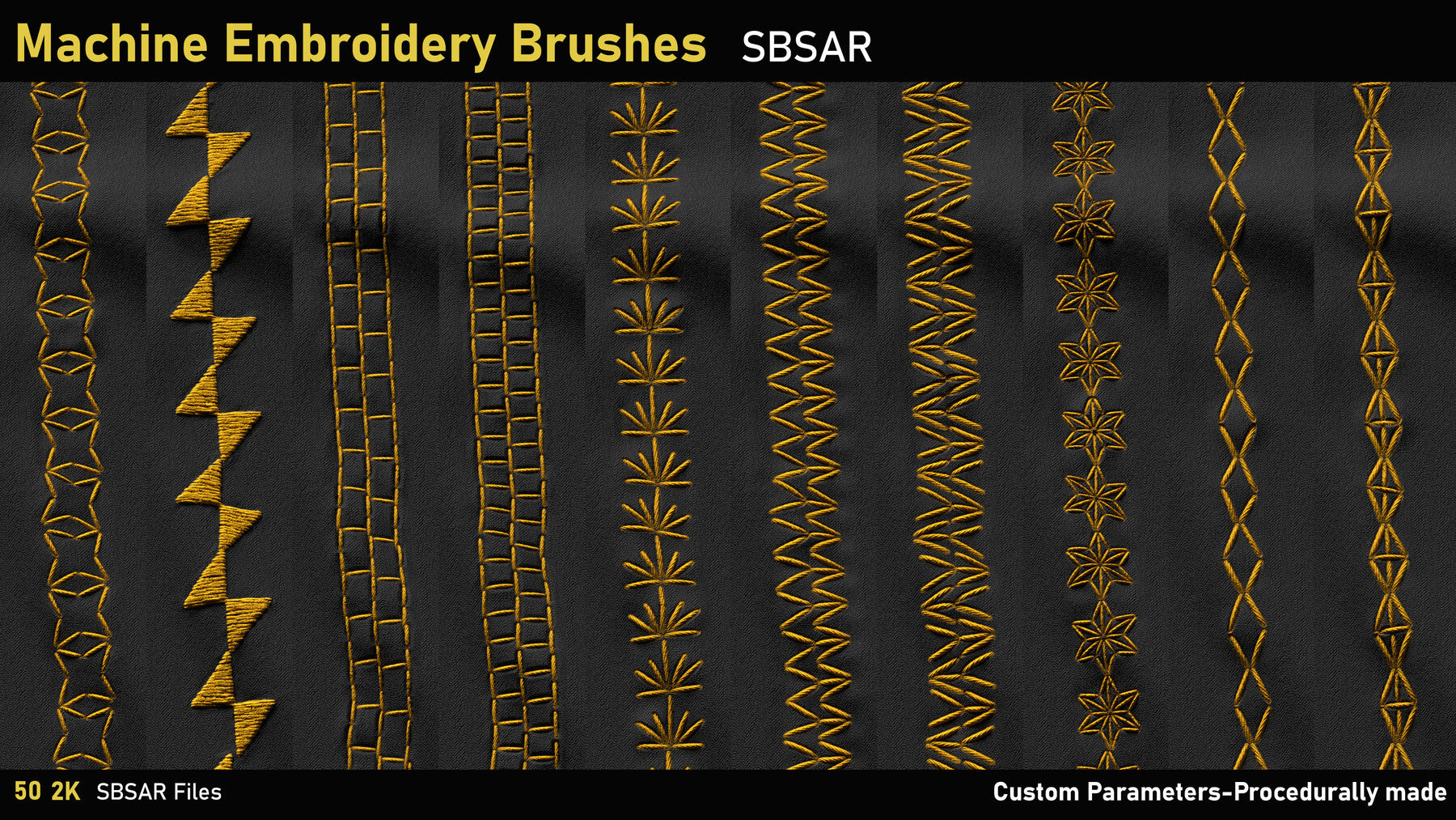 Machine Embroidery Brushes-SBSAR