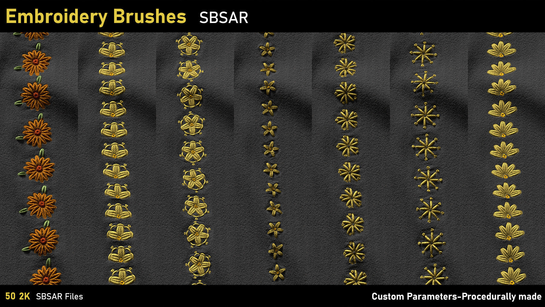 Embroidery Brushes-SBSAR