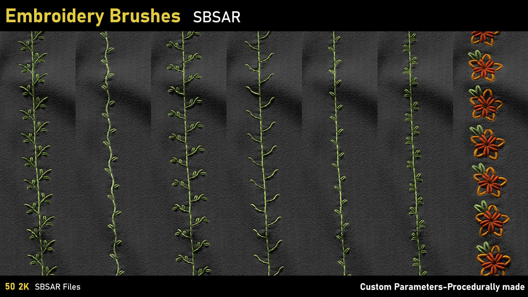 Embroidery Brushes-SBSAR