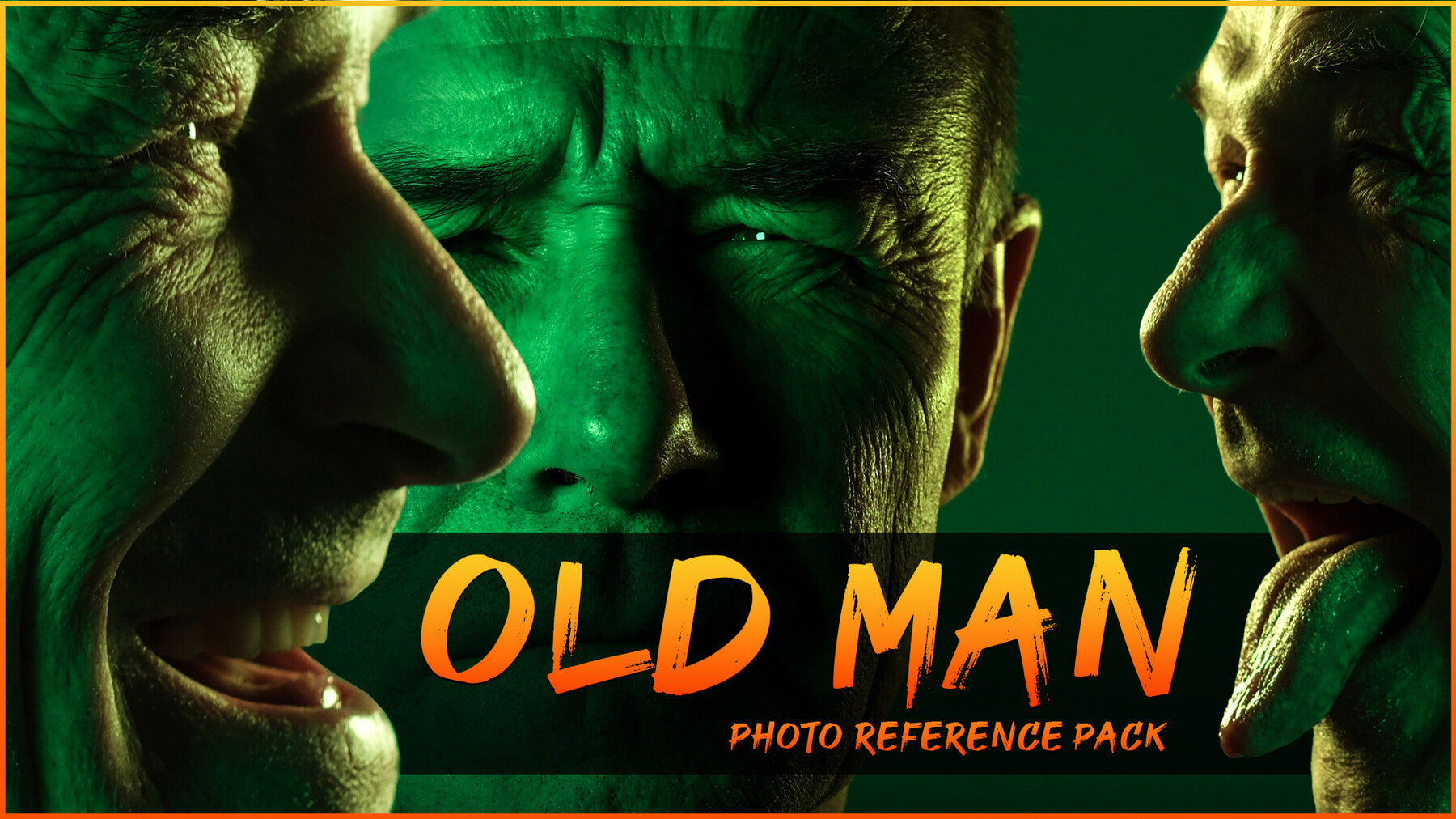 An Old Man Portraits - Photo Reference Pack For Artists 702 JPEGs