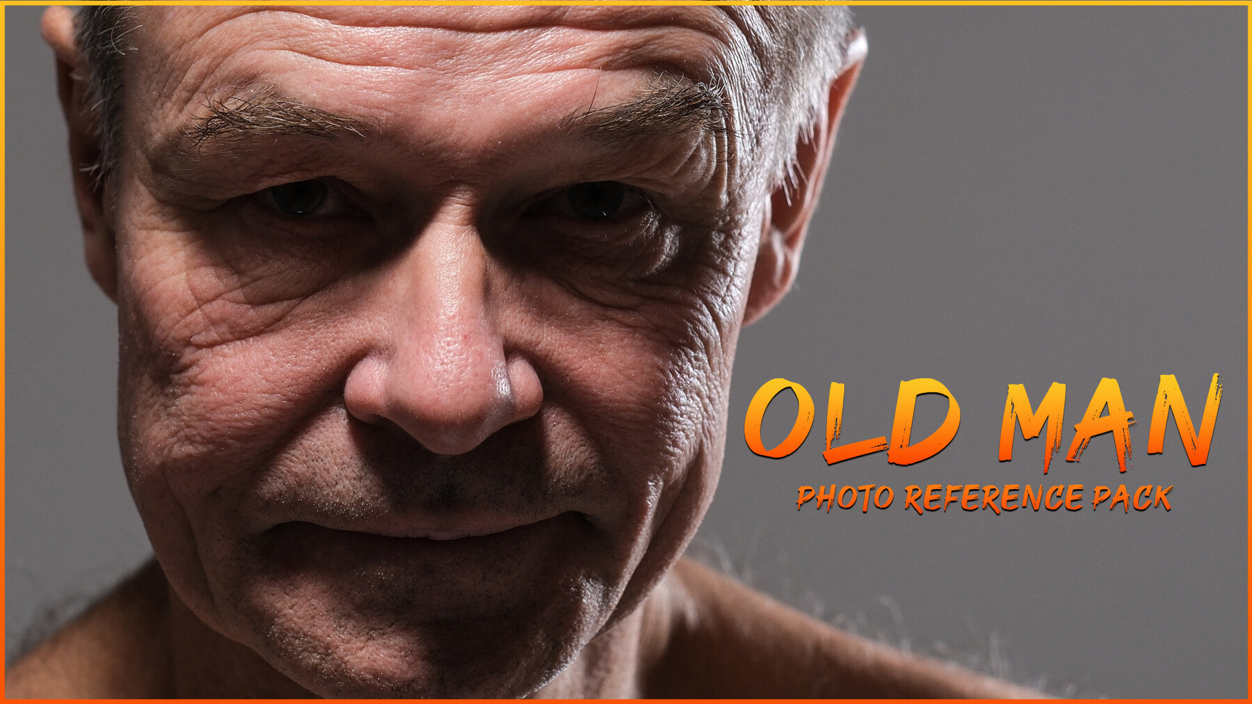 An Old Man Portraits - Photo Reference Pack For Artists 702 JPEGs