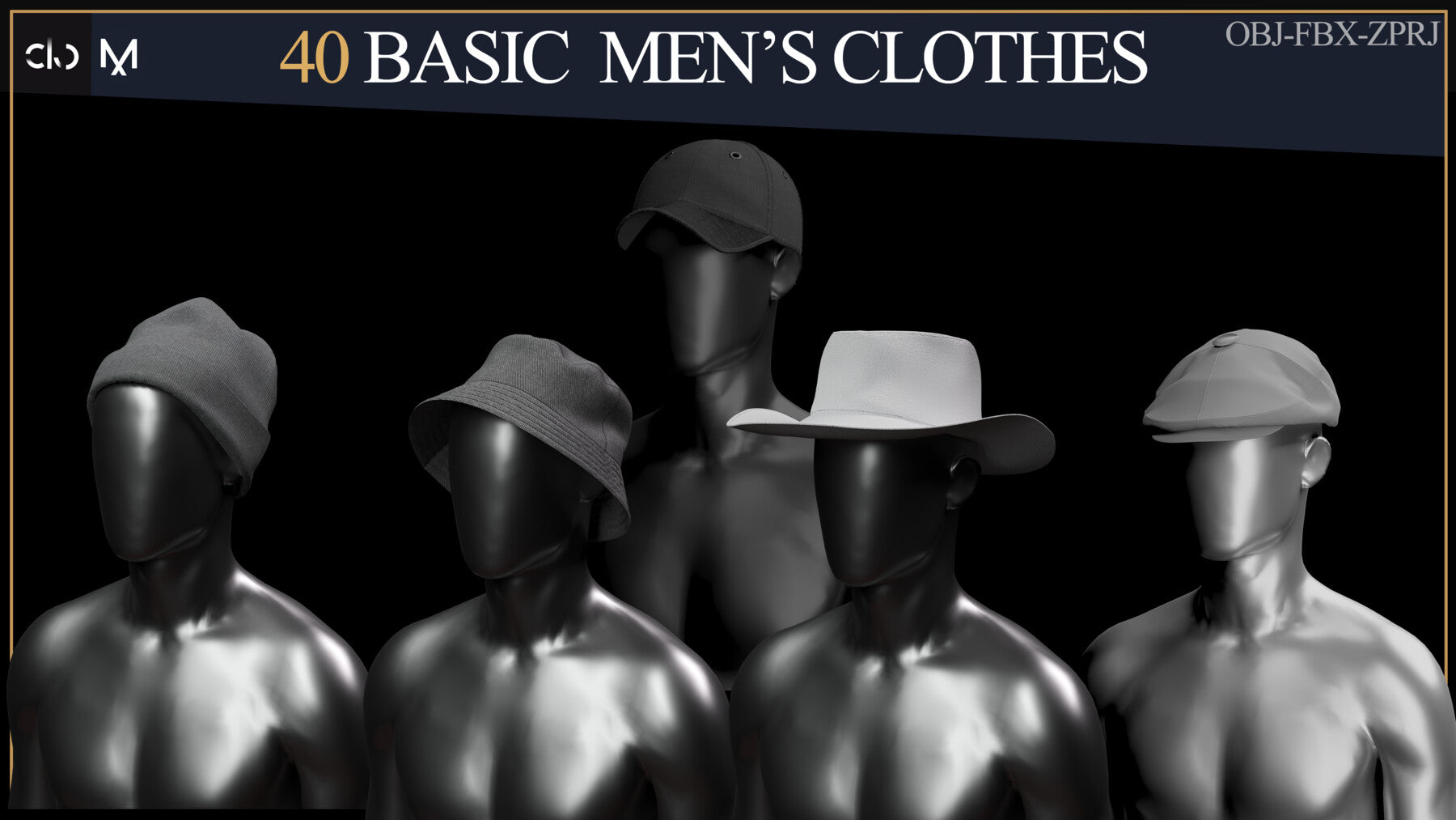 40 Men Clothes-MEGA PACK(zprj-fbx-obj)