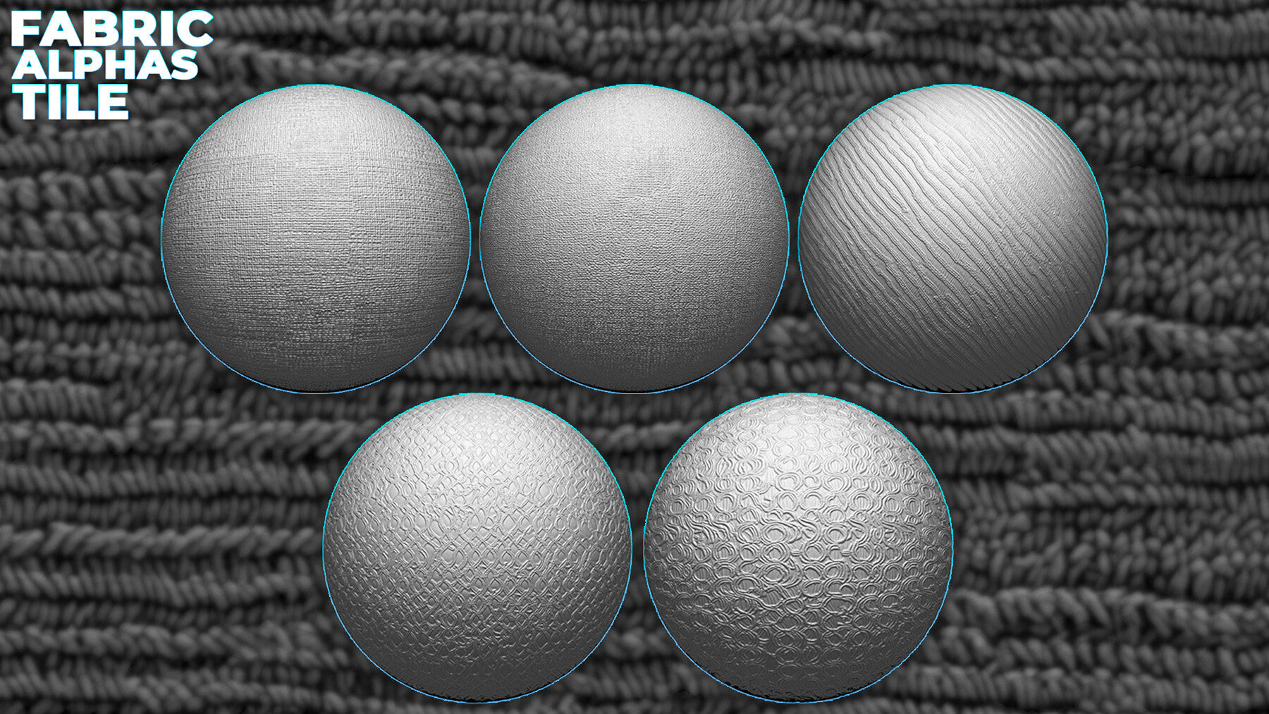 350+ Fabric Displacement Map (Alphas) for ZBrush, Blender vol.13