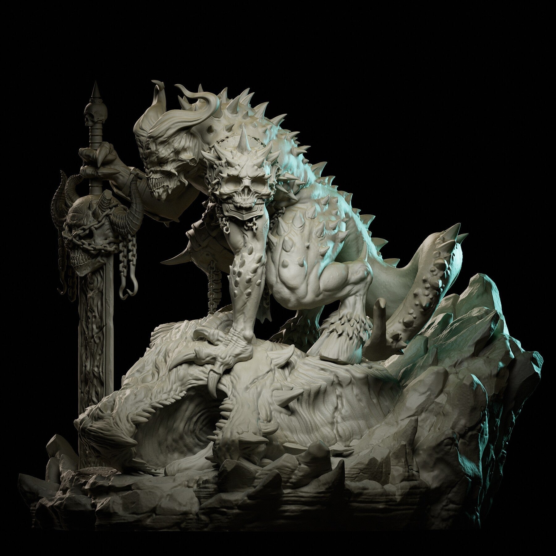 Dorgaath The Dragon Hunter - 75mm Miniature STL