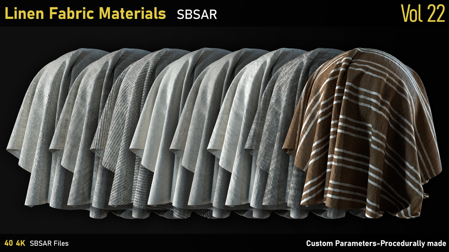 40 Linen Fabric Materials-Vol22-SBSAR