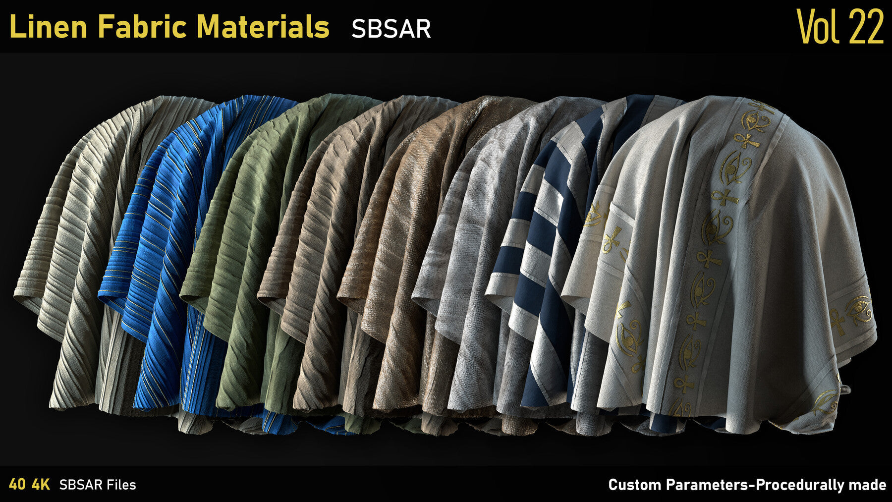 40 Linen Fabric Materials-Vol22-SBSAR