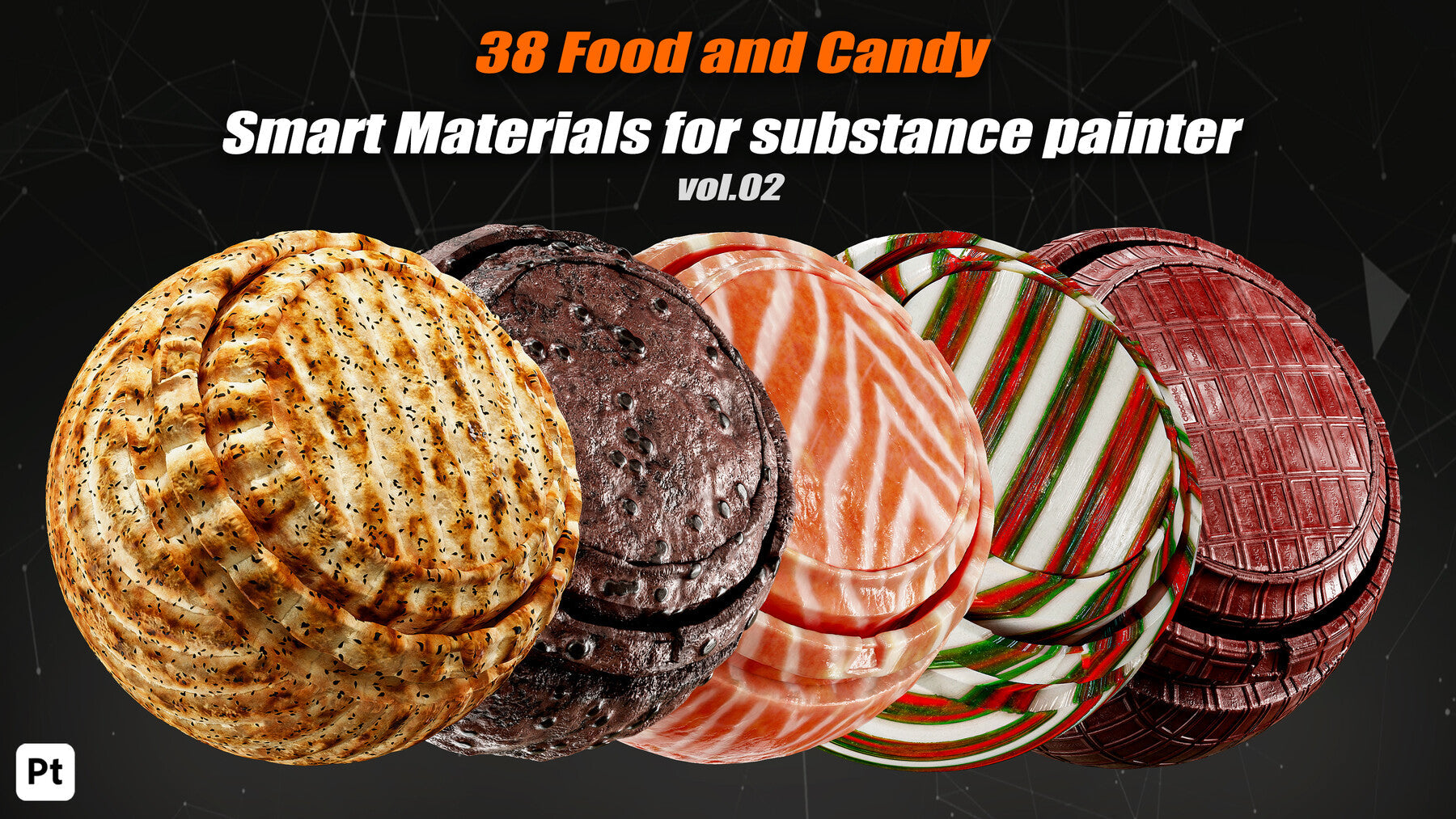 38 Food And Candy Smart Materials vol02(beef-Bread-Biscuit-Candy Chocolate)