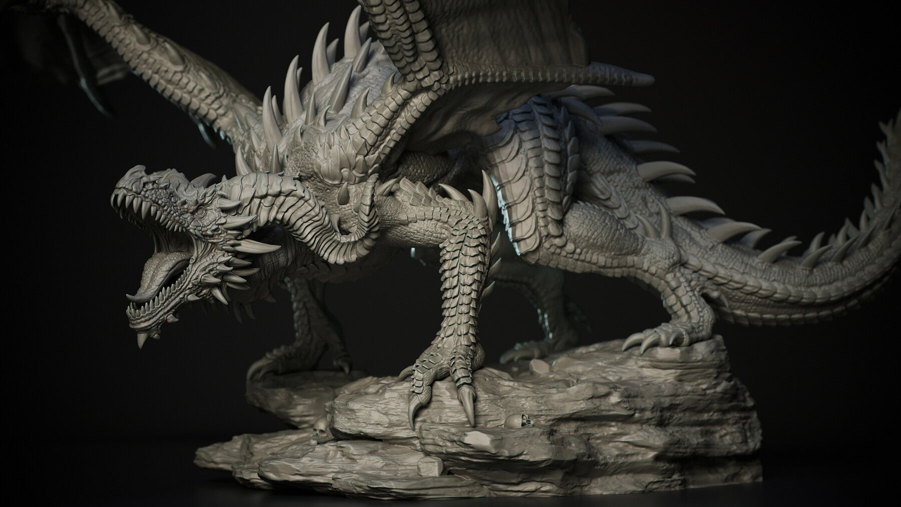 Young Red Dragon - 120mm Miniature STL