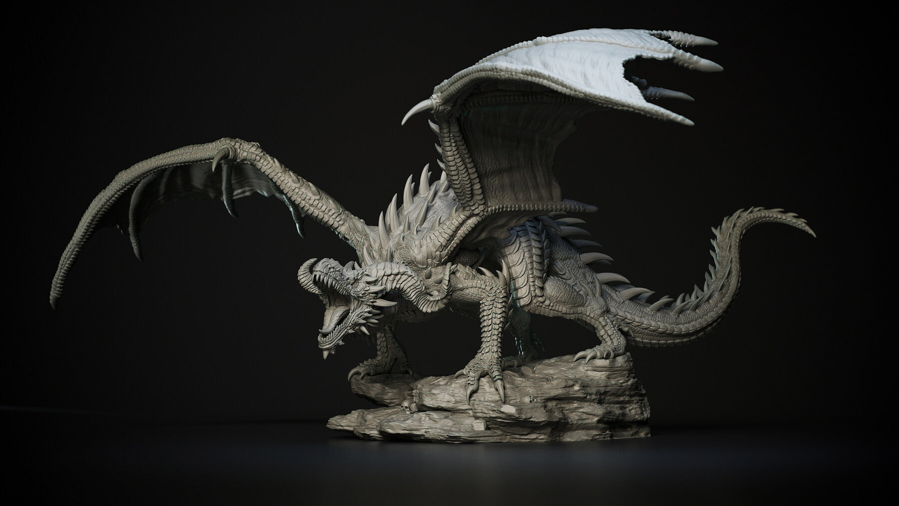 Young Red Dragon - 120mm Miniature STL