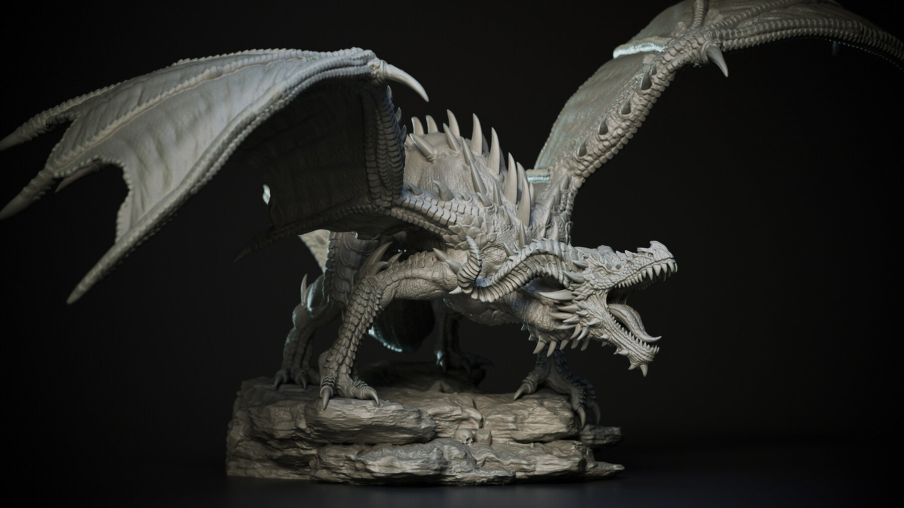 Young Red Dragon - 120mm Miniature STL