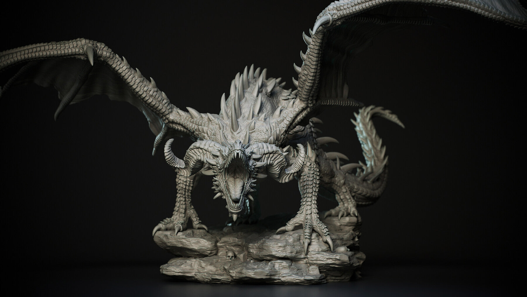 Young Red Dragon - 120mm Miniature STL