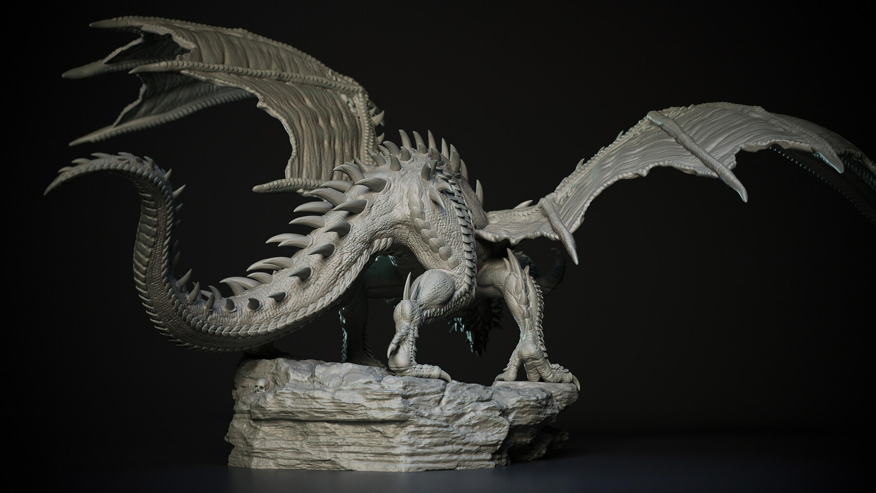 Young Red Dragon - 120mm Miniature STL