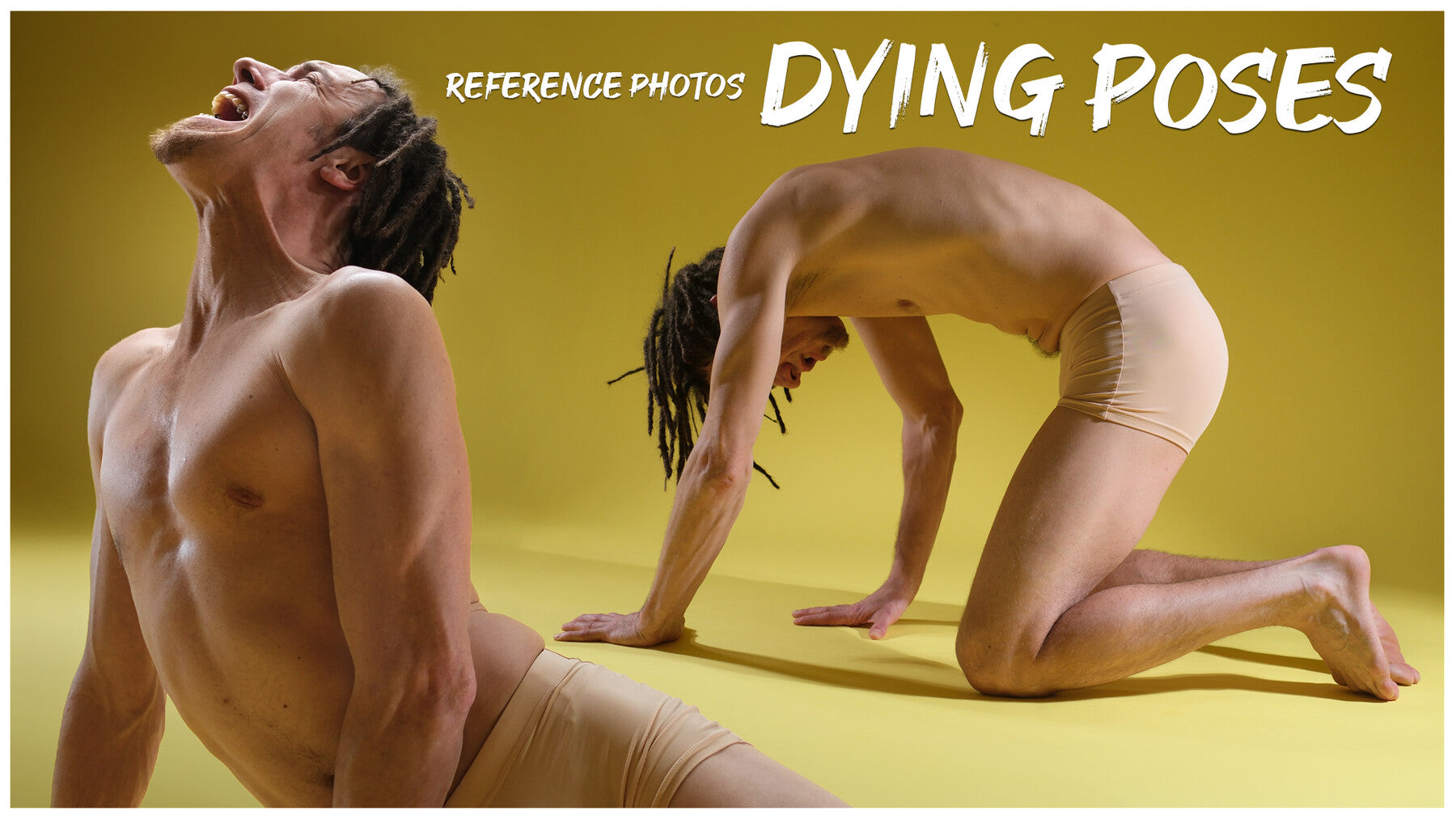 A Dying Poses- Photo Reference Pack for Artists- 484 JPEGs