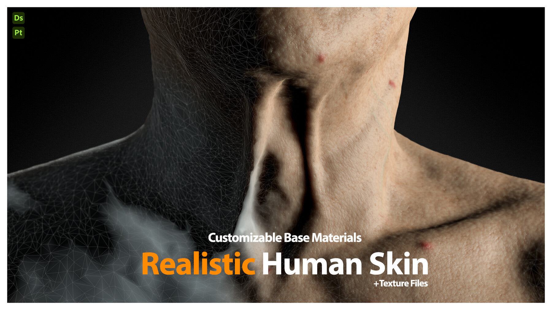 Realistic Human Skin for Substance Painter and More