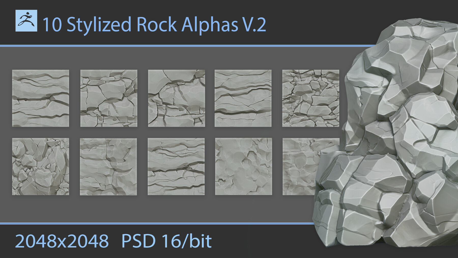 Stylized Rock Alphas V.2 – S3ART Store