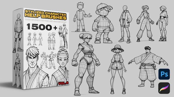 1500 Stylized Character Helpbrushes