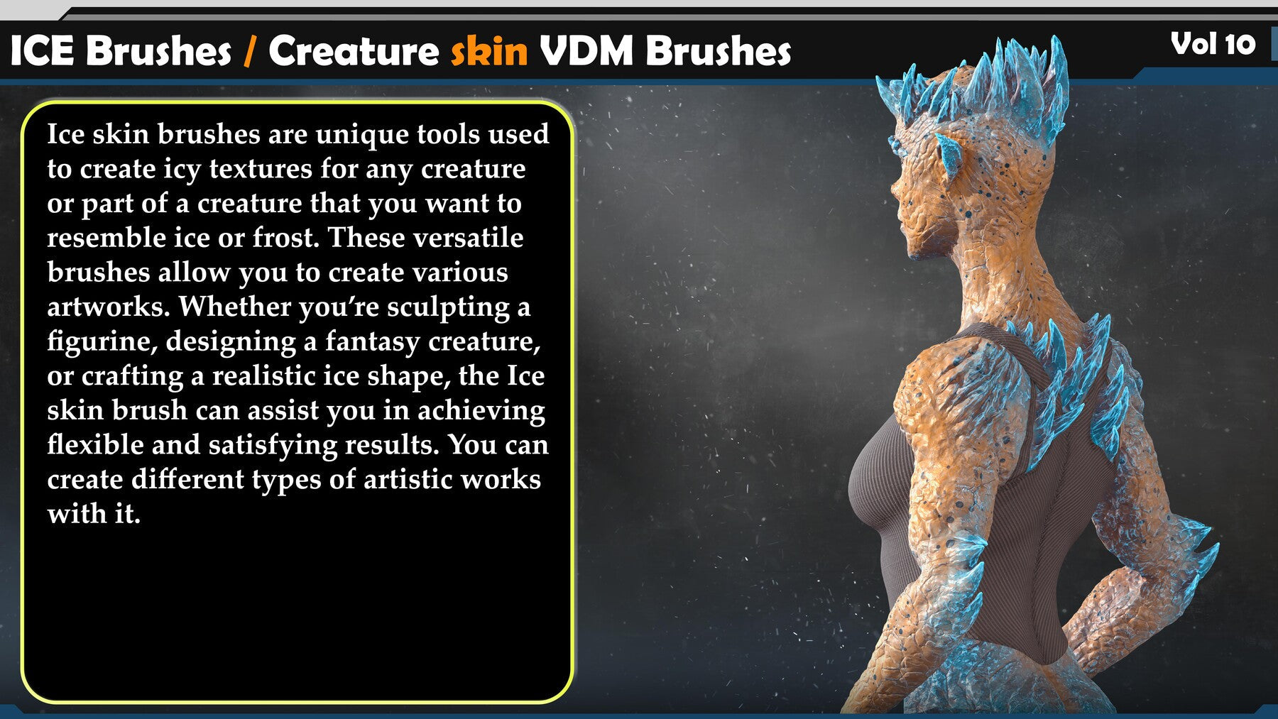 ICE Brushes / Creature skin VDM Brushes Vol 10