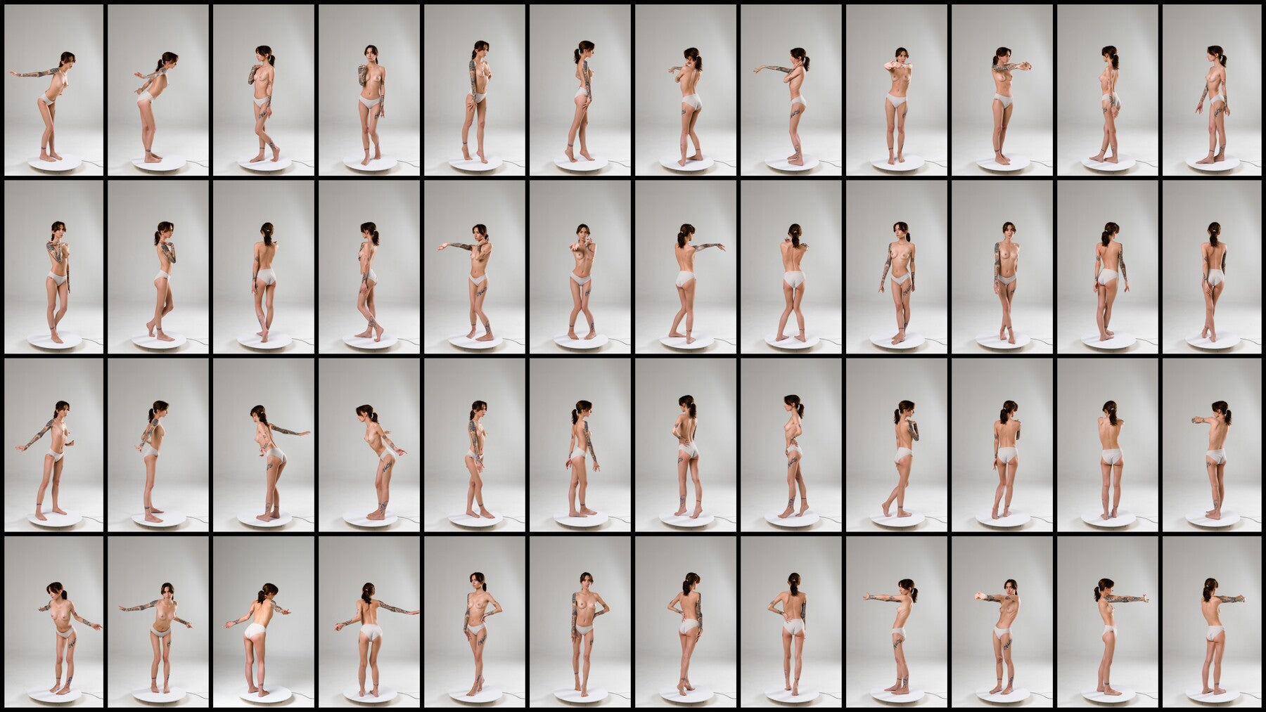 300+ Sketching Poses in 360 - Reference for Artists