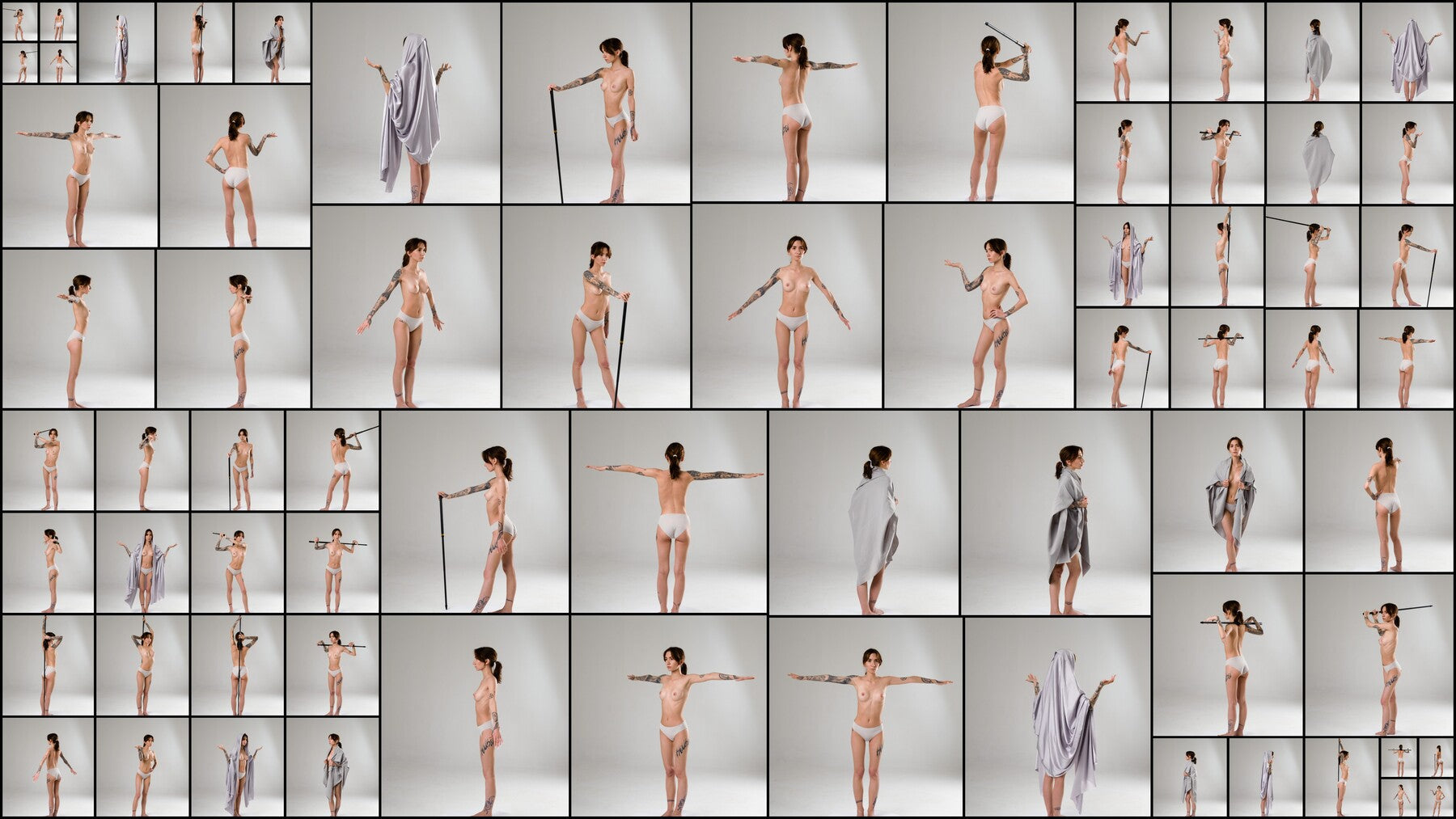 300+ Sketching Poses in 360 - Reference for Artists